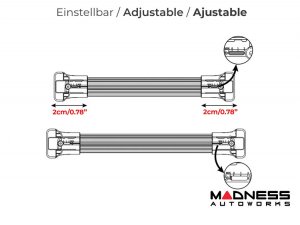 Volkswagen ID. Buzz Roof Rack Cross Bars - Black - for OEM Roof Rails Volkswagen ID. Buzz Roof Rack Cross Bars - Black - for OEM Roof Rails